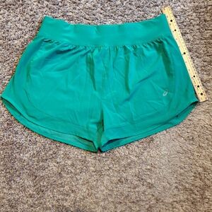 Asics Women's Athletic Shorts Size Medium Teal Green